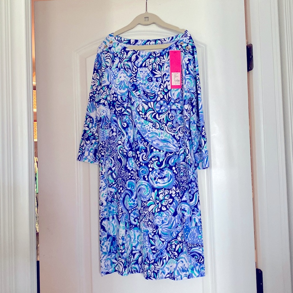 New with tags Lilly Pulitzer dress upf 50!mini Sophie dress royal purple